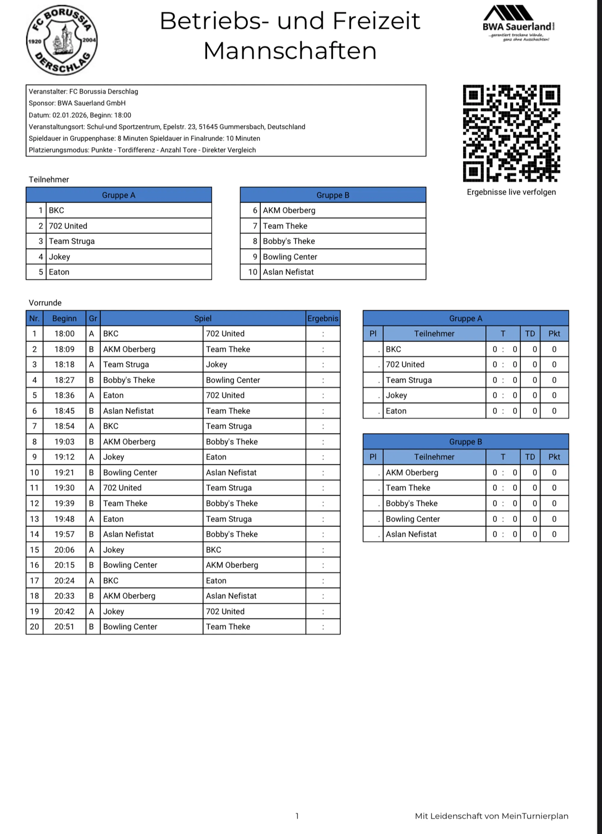 Budenzauber der Betriebs- & Freizeitmannschaften